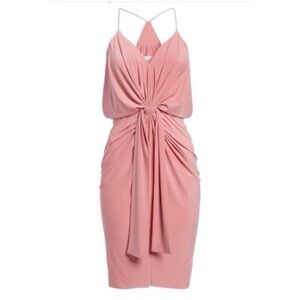🆕 Miss Los Angeles Domino Tie Front Midi Dress in Blush size medium